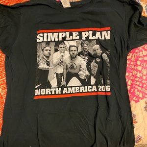 simple plan tour tee shirt